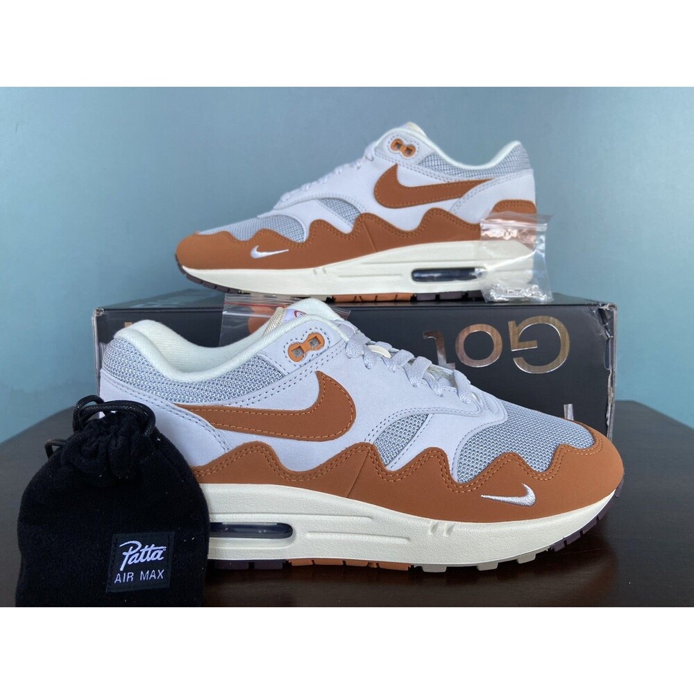 Nike Air Max 1 Patta Waves "Monarch" w/Bracelet Men's Size 8 DH1348-001